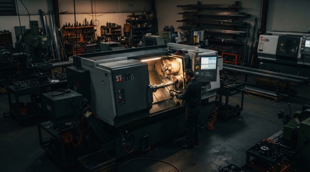 Heavy-duty hydraulic ram precision grinding workshop